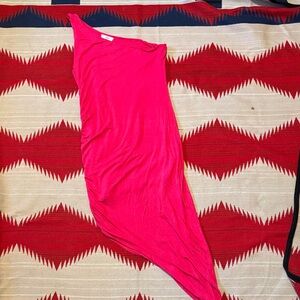 Metro Vibrant Pink Asymmetrical Dress women’s large